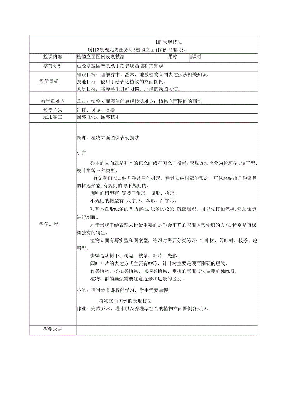 《园林景观手绘技法表现》教案——项目2 景观元素的表现技法.docx_第3页