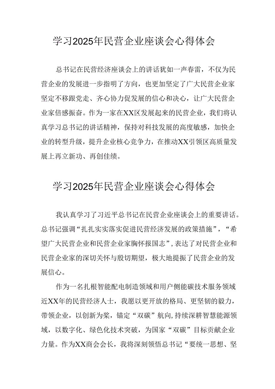 民营企业2025年学习《民营企业座谈会》个人心得感悟 （5份）74(1).docx_第1页
