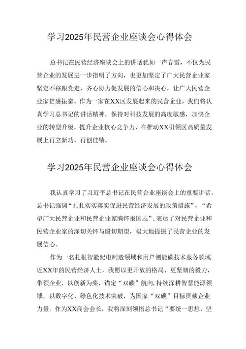 民营企业2025年学习《民营企业座谈会》个人心得感悟 （5份）74(1).docx