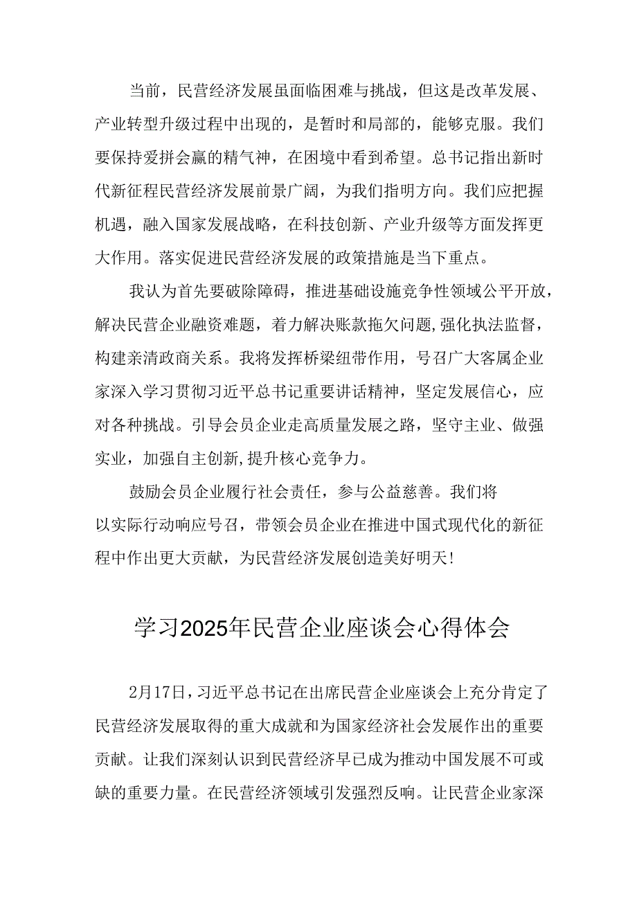 民营企业2025年学习《民营企业座谈会》个人心得感悟 （汇编10份）.docx_第3页