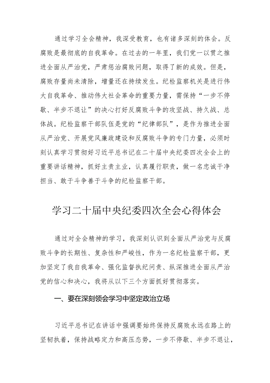 学习《二十中央纪委四次全会》个人心得体会 汇编18份.docx_第2页