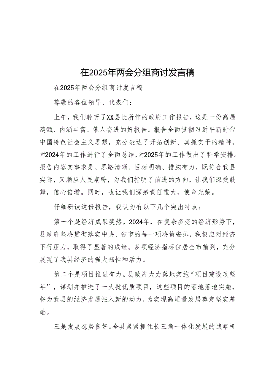 在2025年两会分组讨论发言稿.docx_第1页