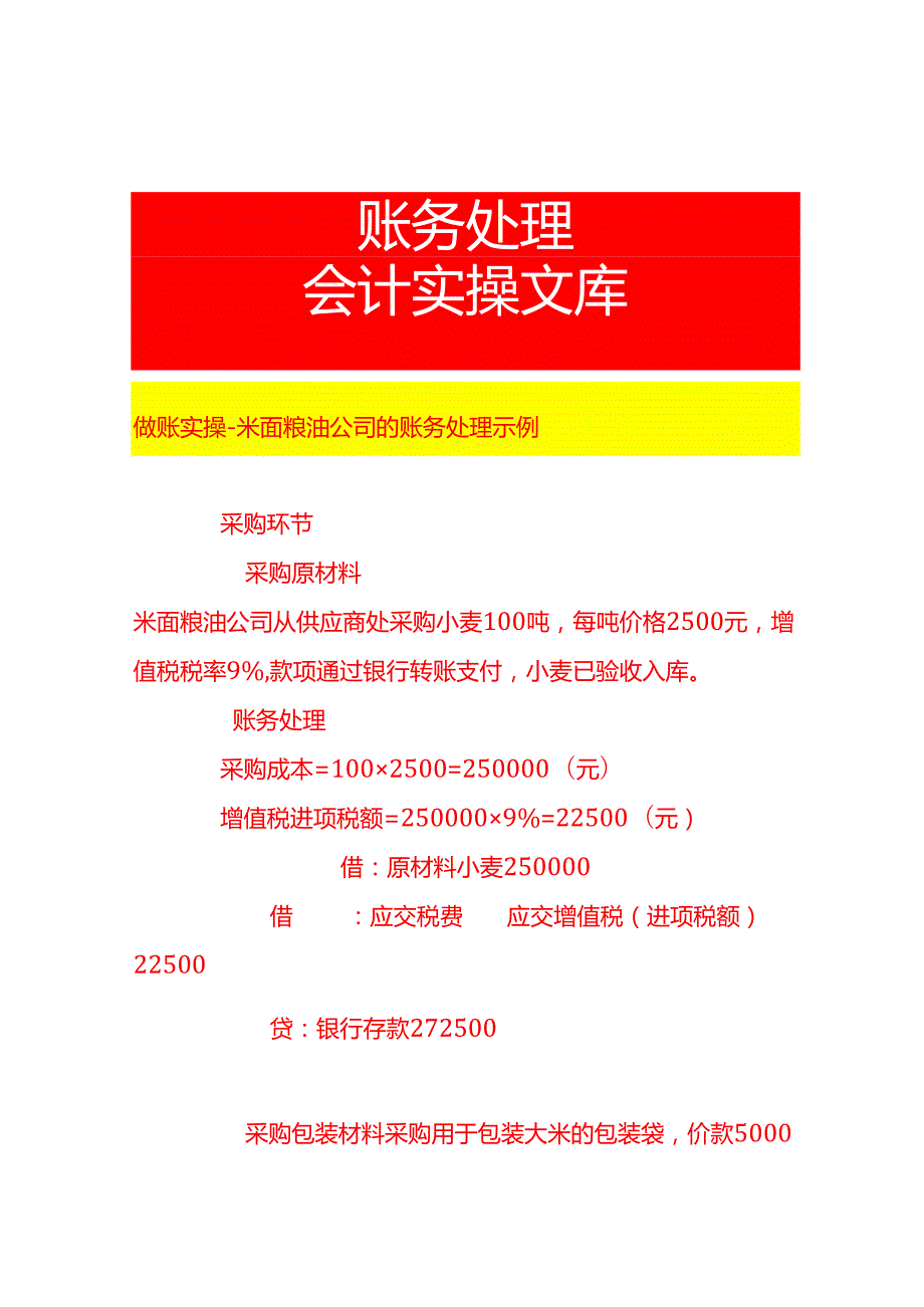 做账实操米面粮油公司的账务处理示例.docx_第1页