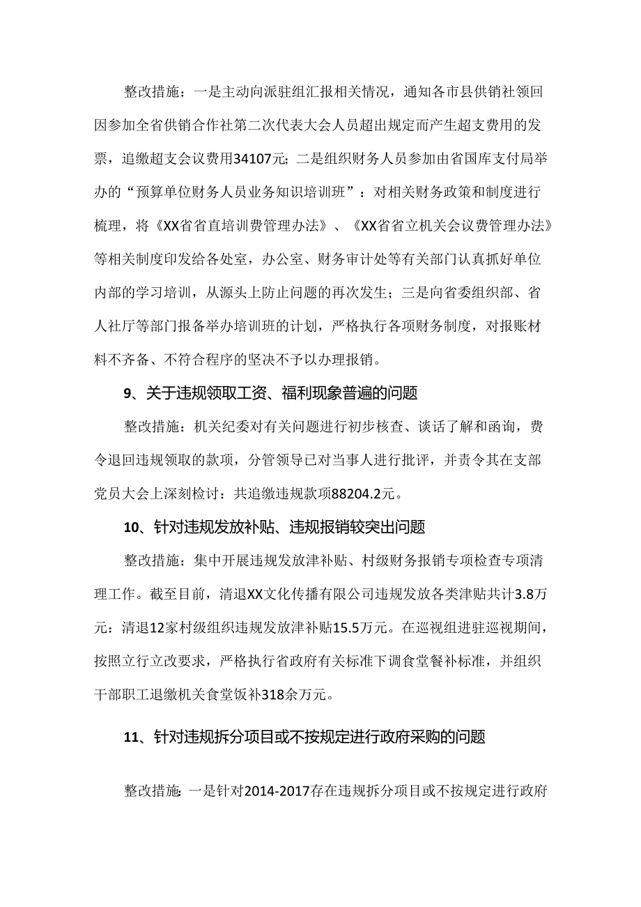 纪检巡察反馈36项财务违规问题整改案例.docx_第3页