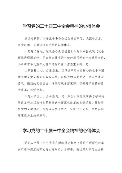 2024年学习贯彻党的二十三中全会心得体会范文36篇.docx