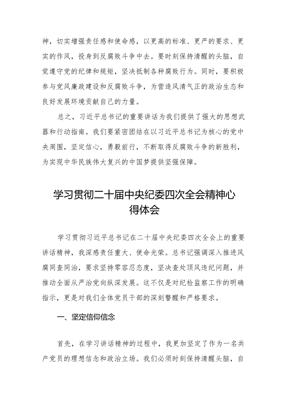 党员干部学习贯彻二十中央纪委四次全会精神心得体会十五篇.docx_第3页