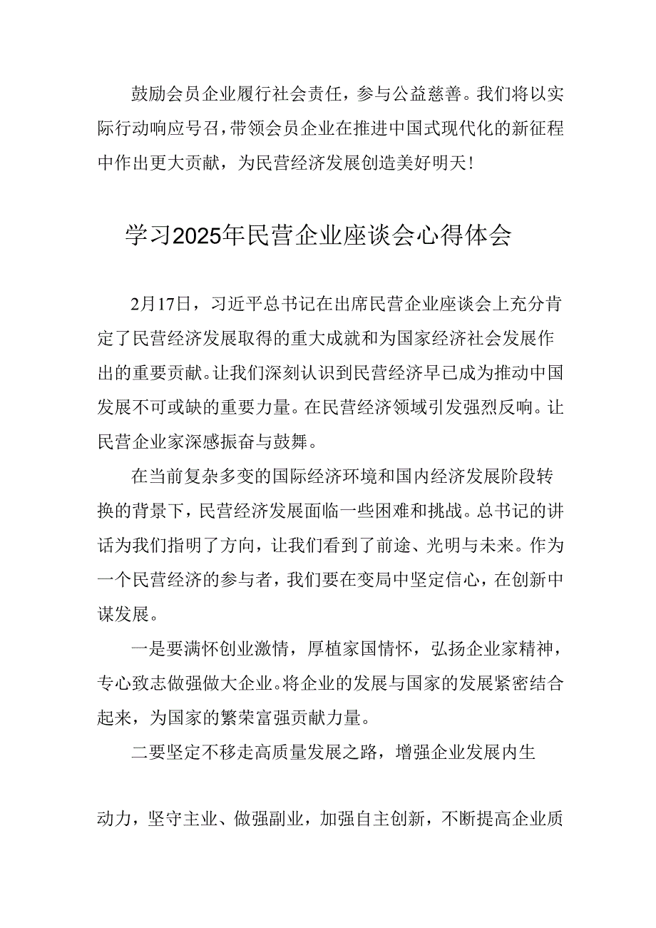 民营企业2025年学习《民营企业座谈会》个人心得体会 汇编5份.docx_第2页