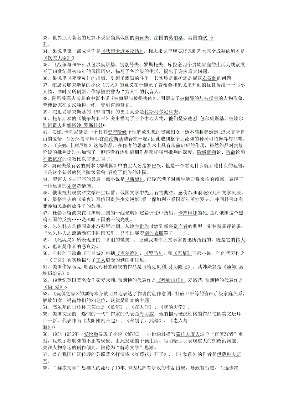外国文学史(二)试题库.docx_第2页