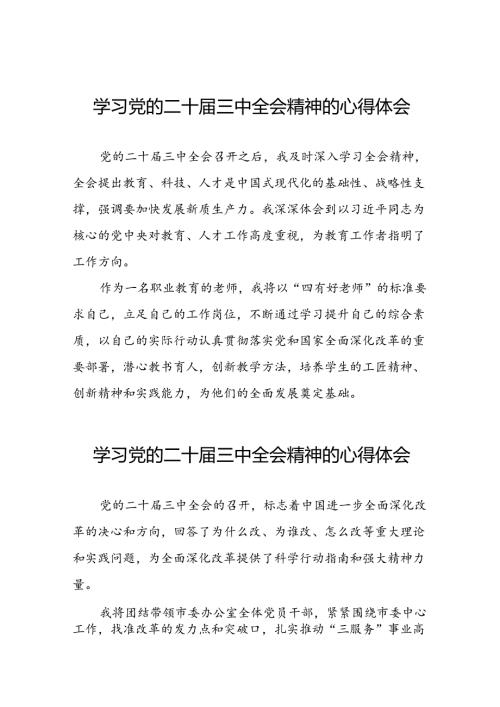 党员学习党的二十三中全会精神的心得体会范本合集42篇.docx