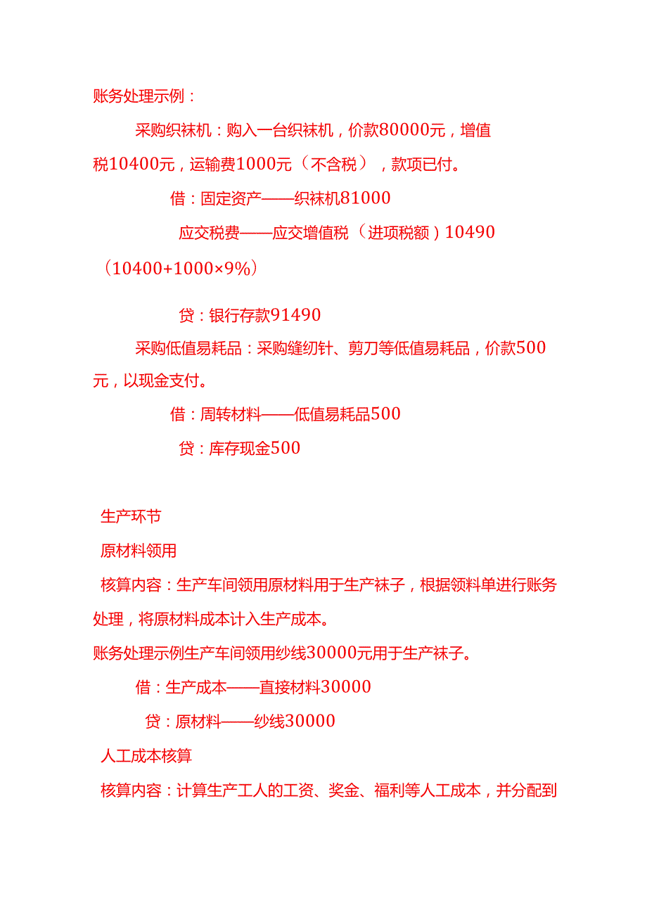 做账实操袜子生产企业的账务处理.docx_第2页