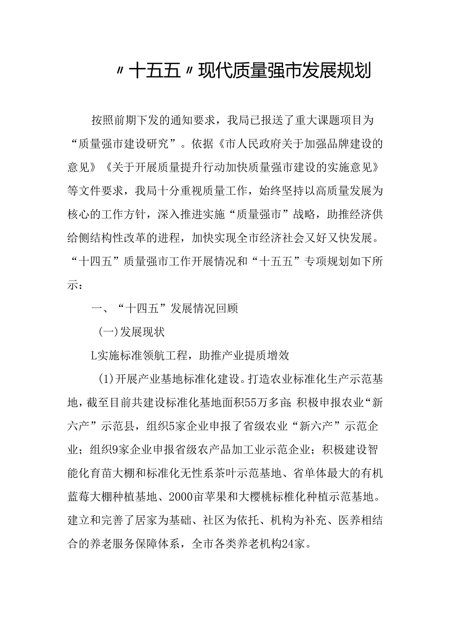 “十五五”现代质量强市发展规划.docx_第1页