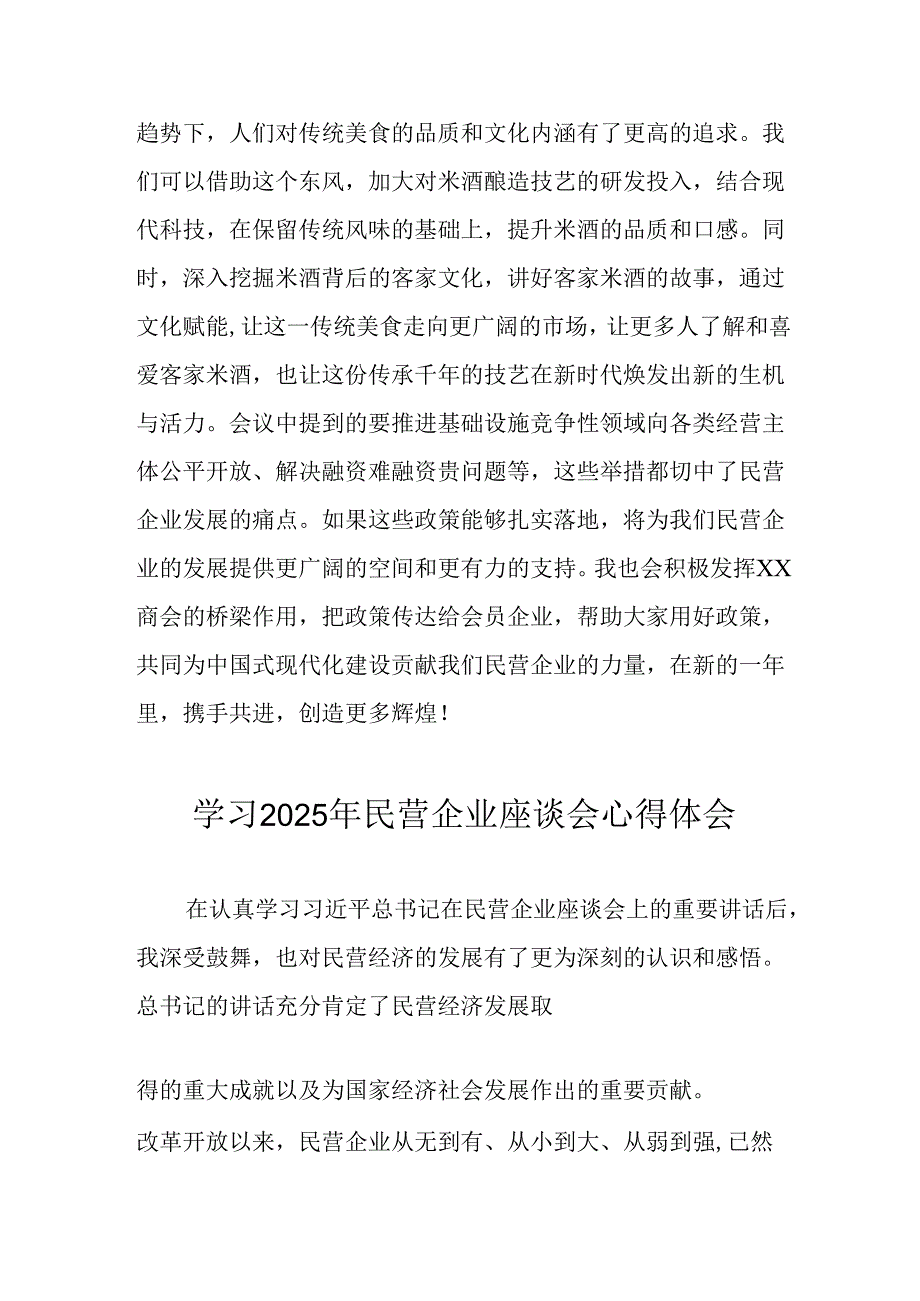 民营企业2025年学习《民营企业座谈会》个人心得感悟 （合计7份）.docx_第2页