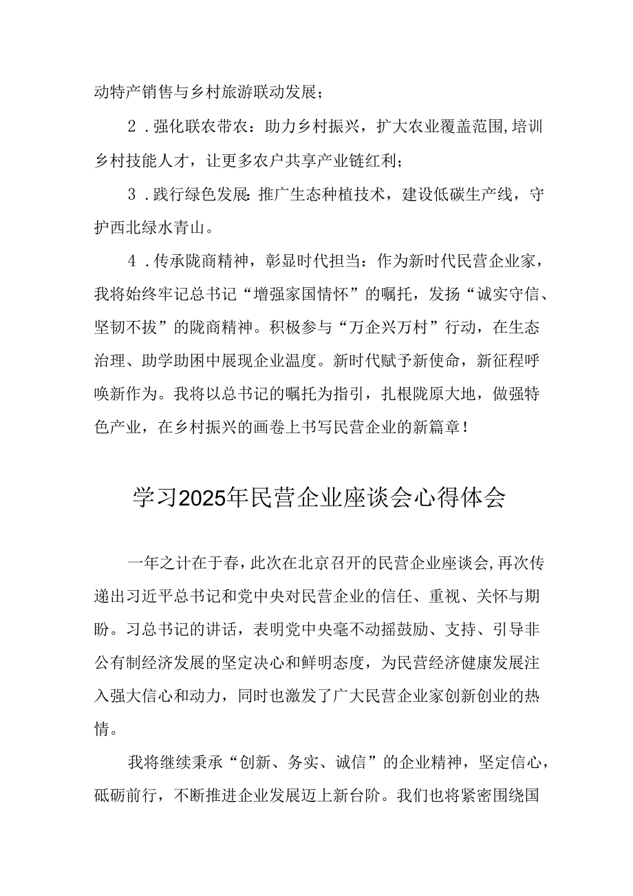 民营企业2025年学习《民营企业座谈会》个人心得体会 （合计5份）(1).docx_第2页