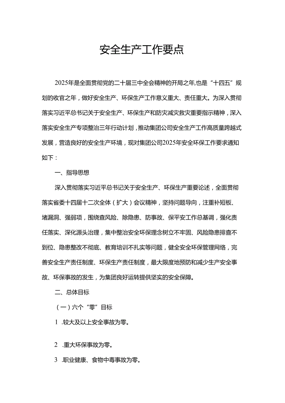 安全生产工作要点.docx_第1页