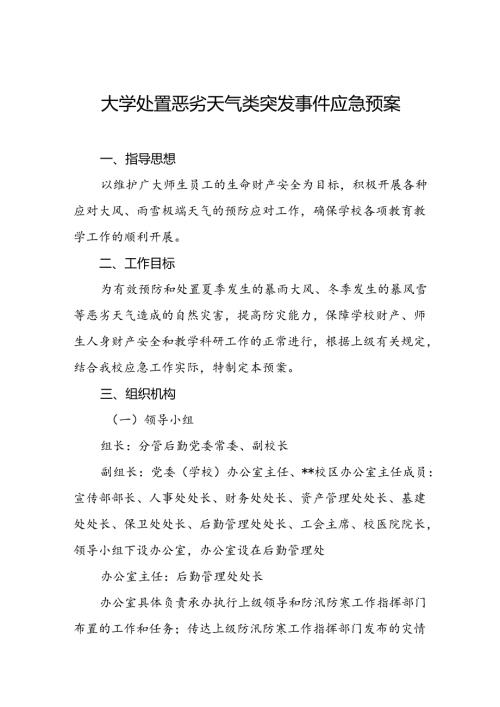 大学处置恶劣天气类突发事件应急预案.docx