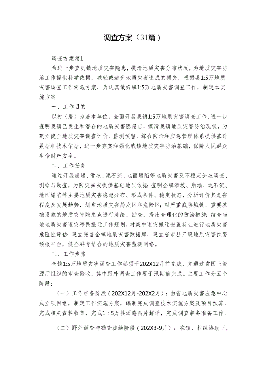 调查方案（31篇）.docx_第1页