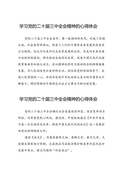 党员学习党的二十三中全会精神的心得体会42篇.docx