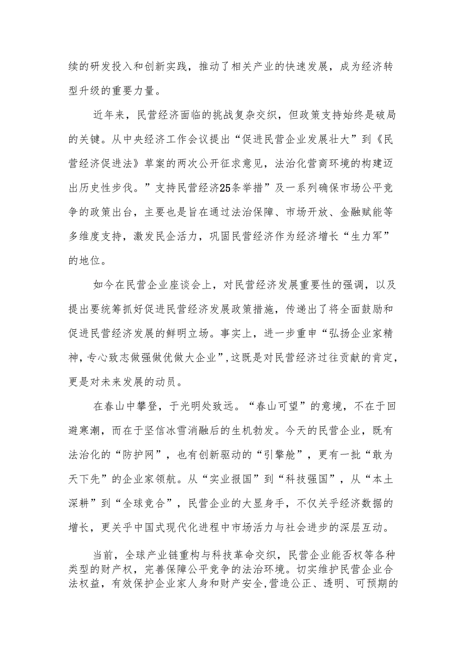 学习在民营企业座谈会上重要讲话心得体会8篇.docx_第2页