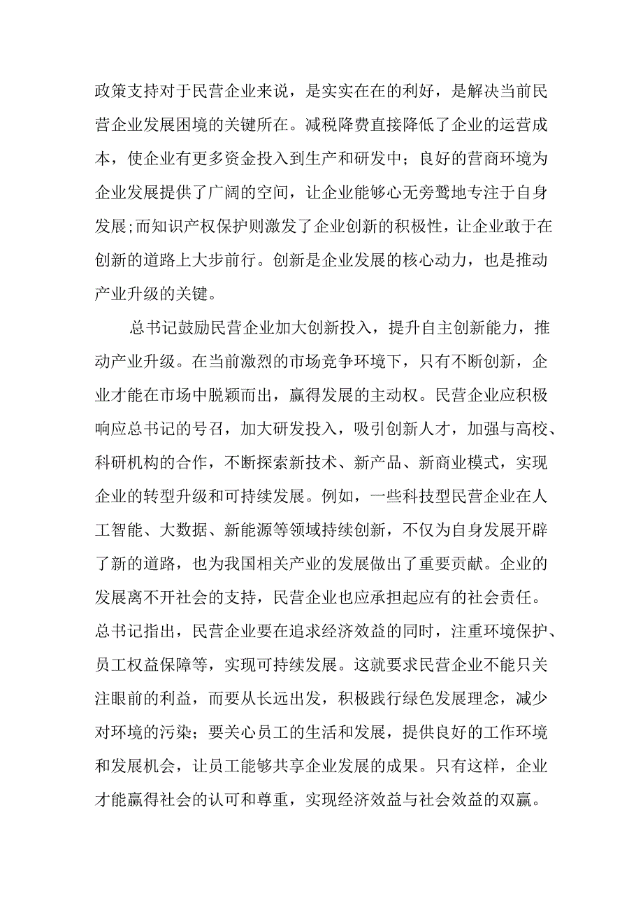 2025年私营企业学习《民营企业座谈会》个人心得体会 （6份）.docx_第3页
