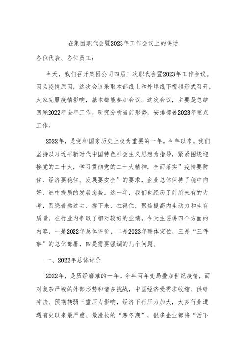 在集团职代会暨2023年工作会议上的讲话(1).docx