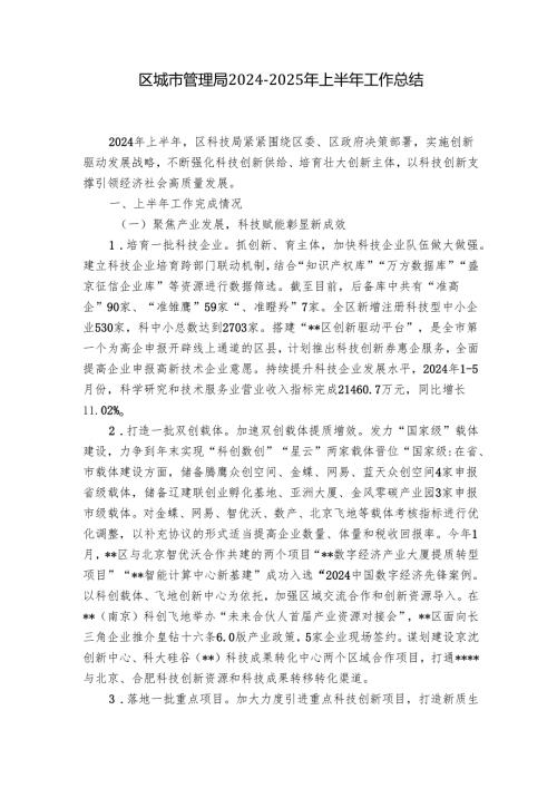 区城市管理局20242025年上半年工作总结.docx