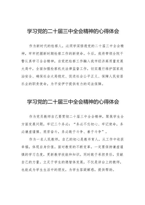 2024年学习党的二十三中全会精神的心得体会精选模板36篇.docx