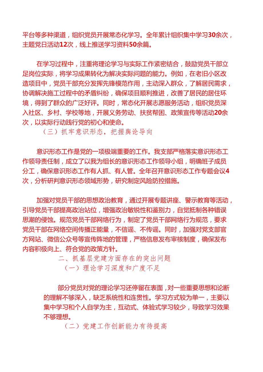 2025年党支部书记抓基层党建述职报告（精选）.docx_第2页