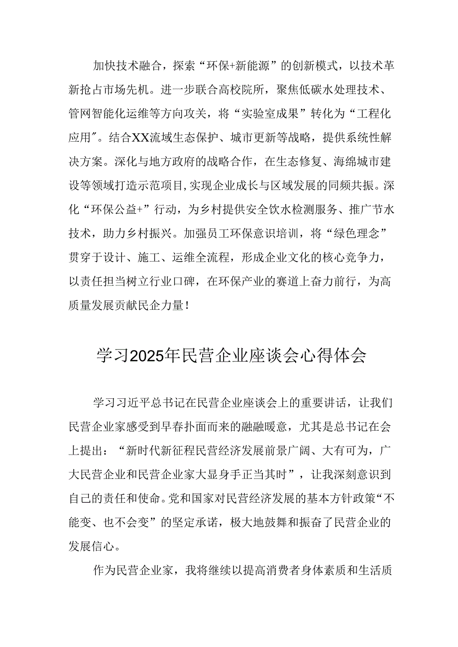 2025年私营企业学习《民营企业座谈会》个人心得感悟 （合计8份）.docx_第3页