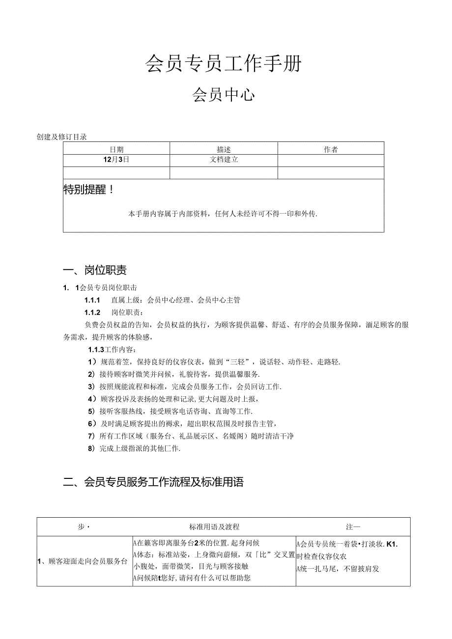 医美整形客服会员专员工作手册.docx_第1页