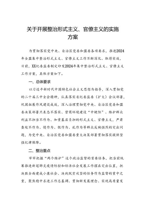 关于开展形式主义官僚主义突出问题专项行动方案5篇.docx
