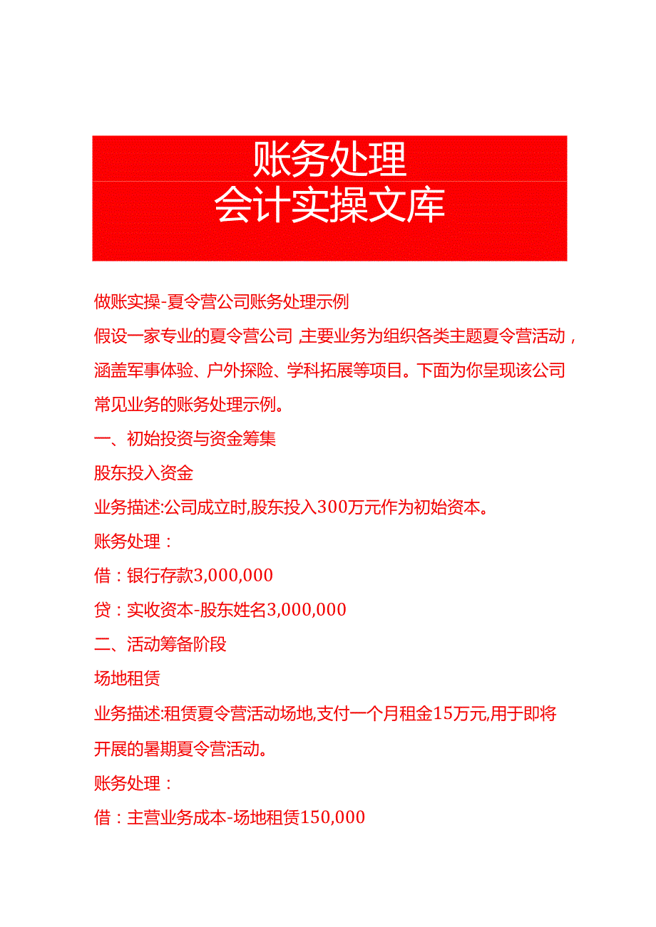 做账实操夏令营公司账务处理示例.docx_第1页