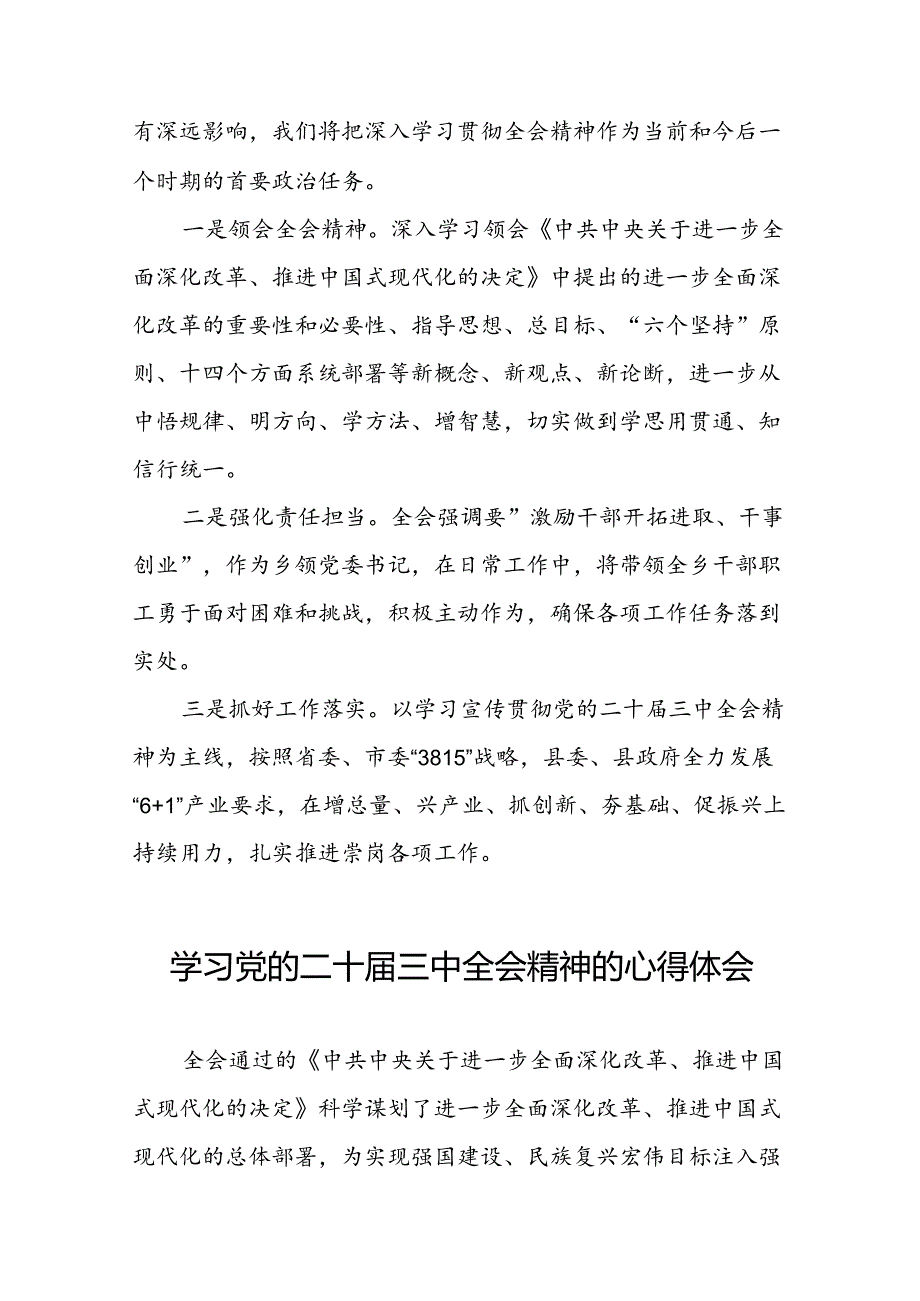 关于党的二十三中全会精神最新版心得体会发言稿模板28篇.docx_第3页