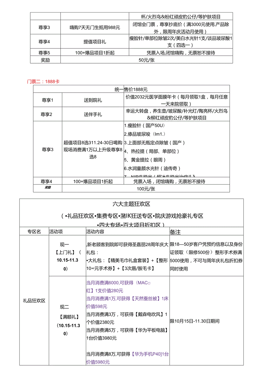 医美整形医院周年庆活动执行方案.docx_第2页