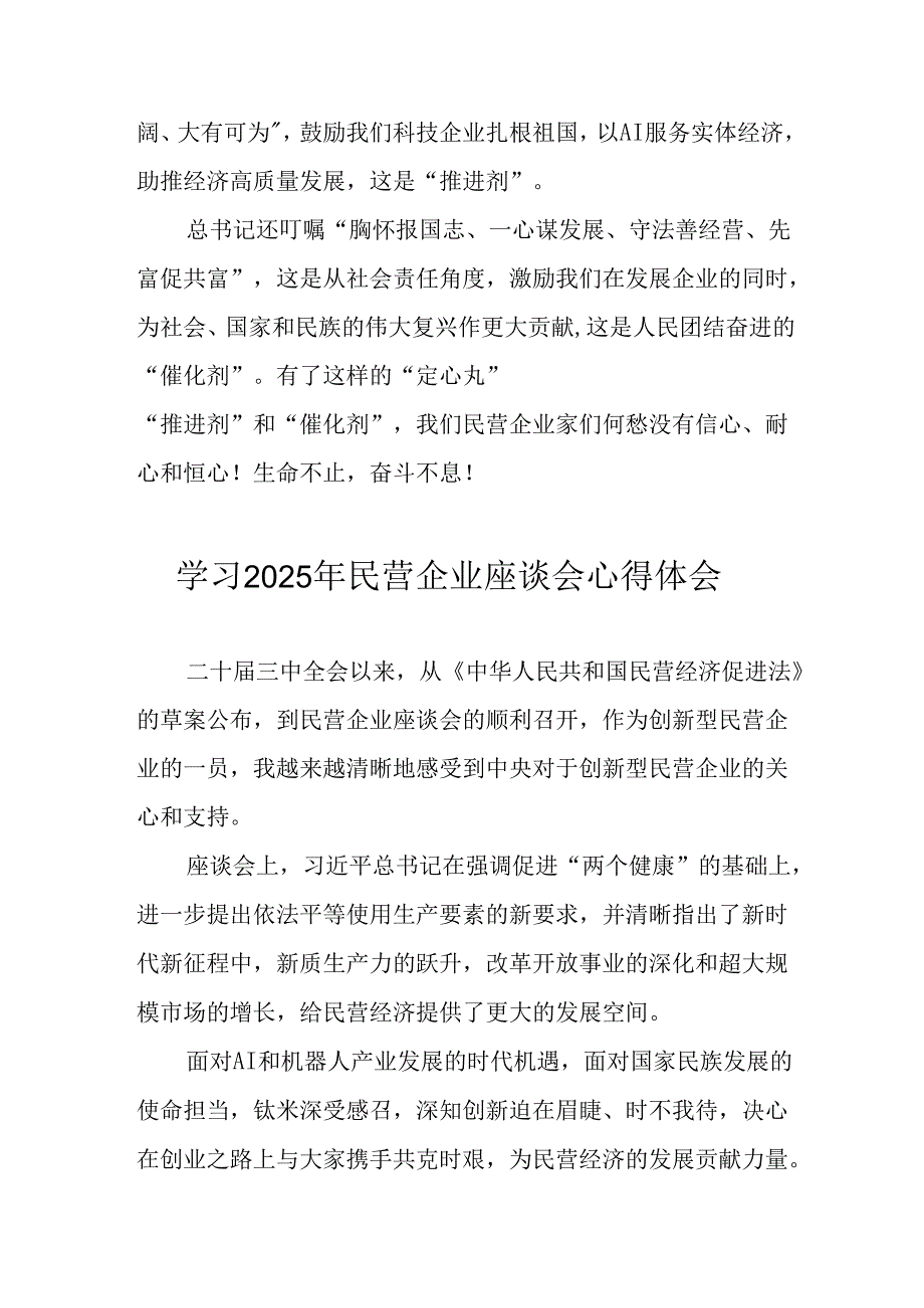 民营企业2025年学习《民营企业座谈会》个人心得感悟 （5份）86.docx_第3页
