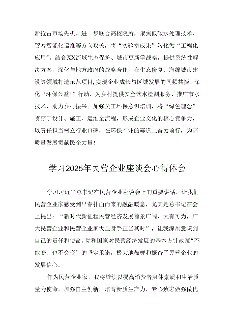 2025年私营企业学习《民营企业座谈会》个人心得体会 （合计7份）.docx_第3页