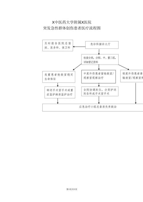 X中医药大学附属X医院突发急性群体创伤患者医疗流程图（2025年）.docx