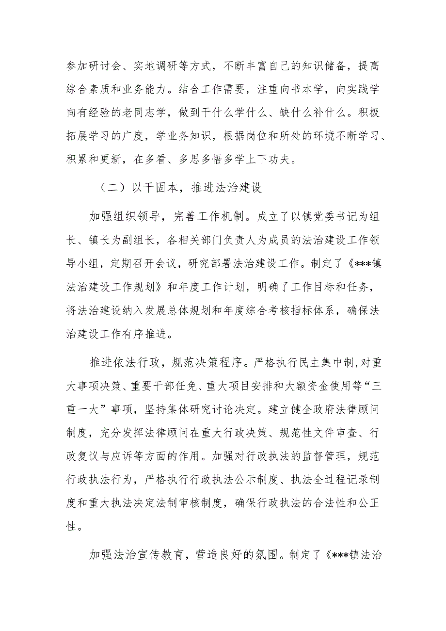 乡镇书记履行推进法治建设职责情况报告范文.docx_第2页