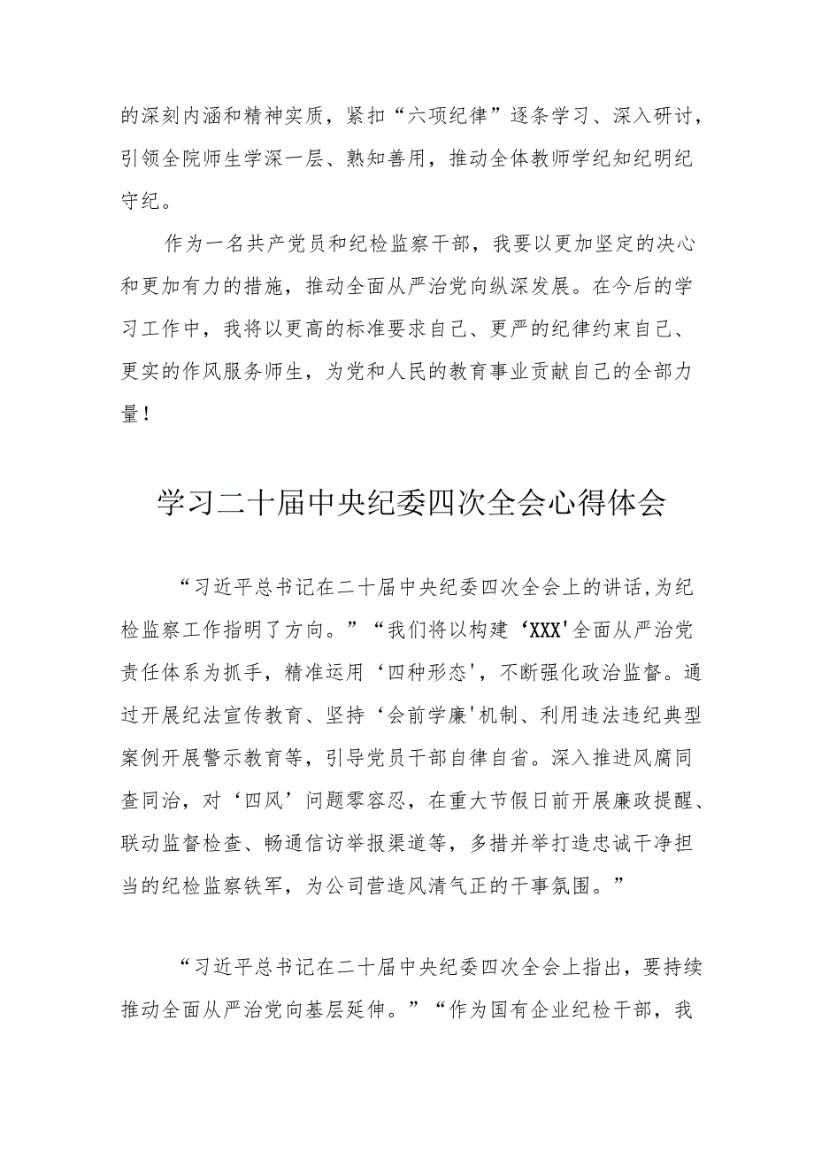 学习二十中央纪委四次全会个人心得体会 汇编21份.docx_第2页