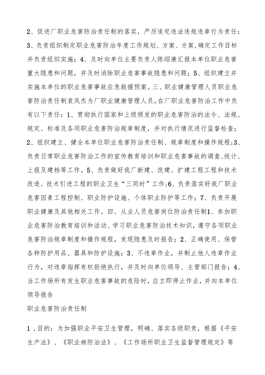 职业健康主要负责人责任制.docx_第2页