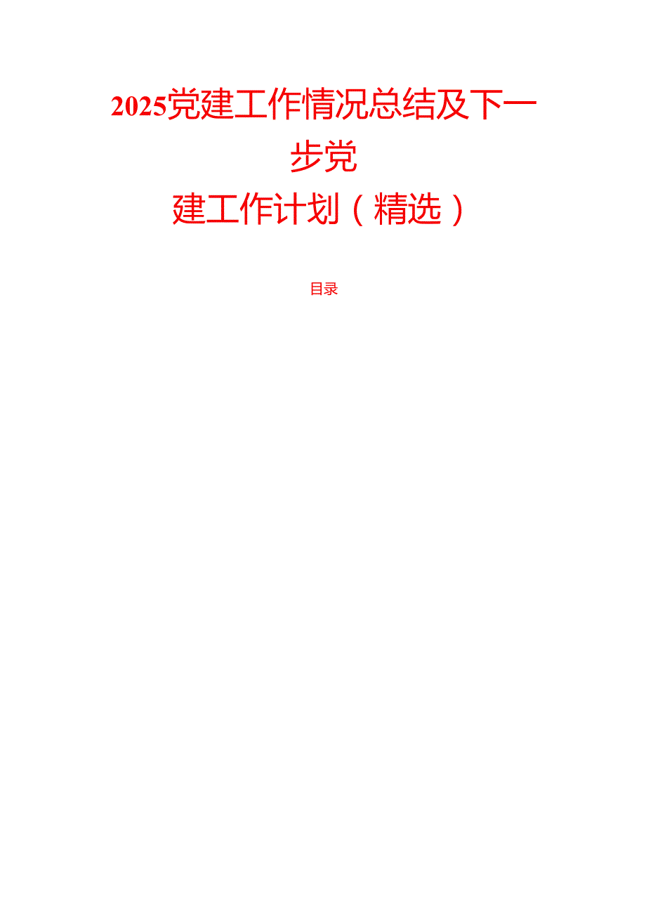 2025党建工作情况总结及下一步党建工作计划（精选）.docx_第1页