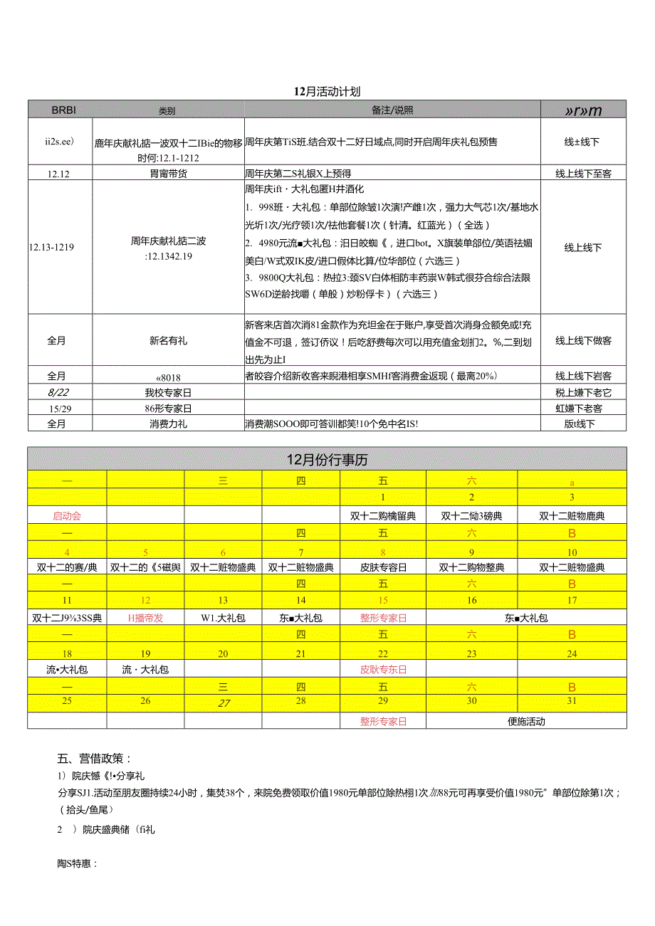 医美整形医院12月活动政策执行方案（院庆盛典）.docx_第2页