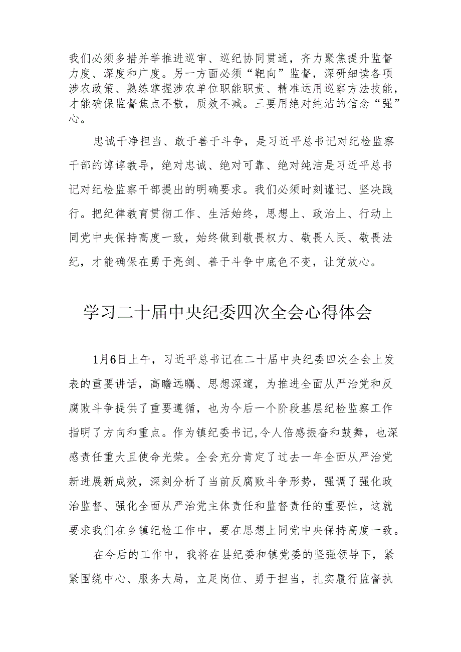 学习二十中央纪委四次全会心得体会 （16份）.docx_第2页