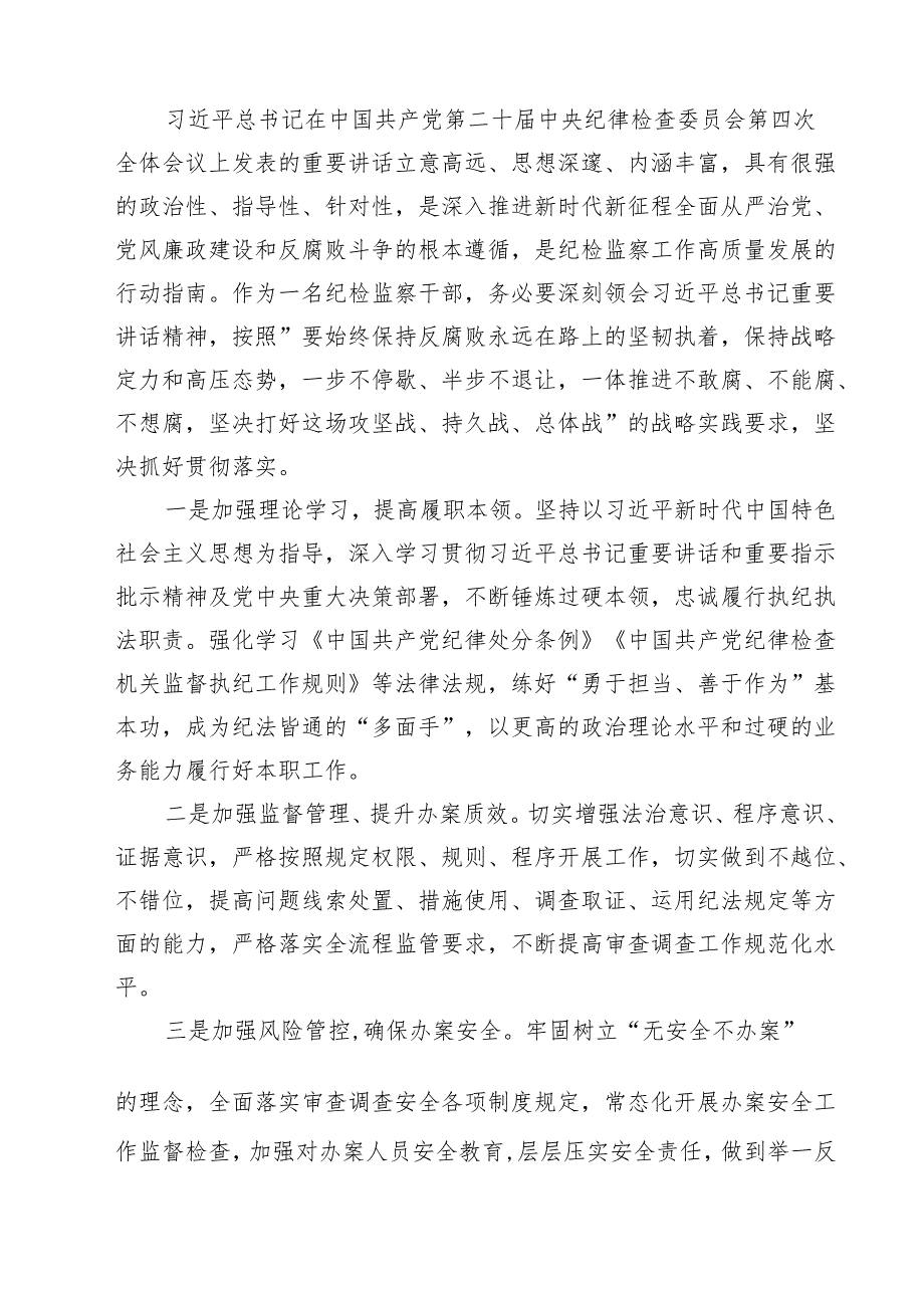 11篇学习二十中央纪委四次全会会议精神心得体会详细版.docx_第3页