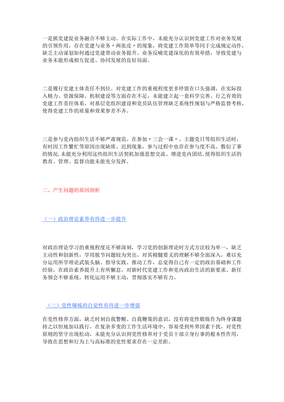 2024 年民主生活会个人对照审视：.docx_第3页