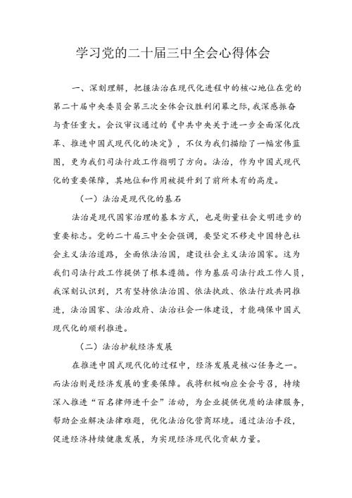 学习2024年学习党的二十三中全会个人心得感悟 合计13份.docx