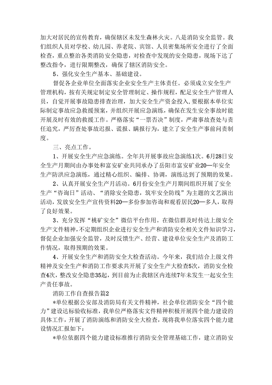 消防工作自查报告（精选6篇）.docx_第3页
