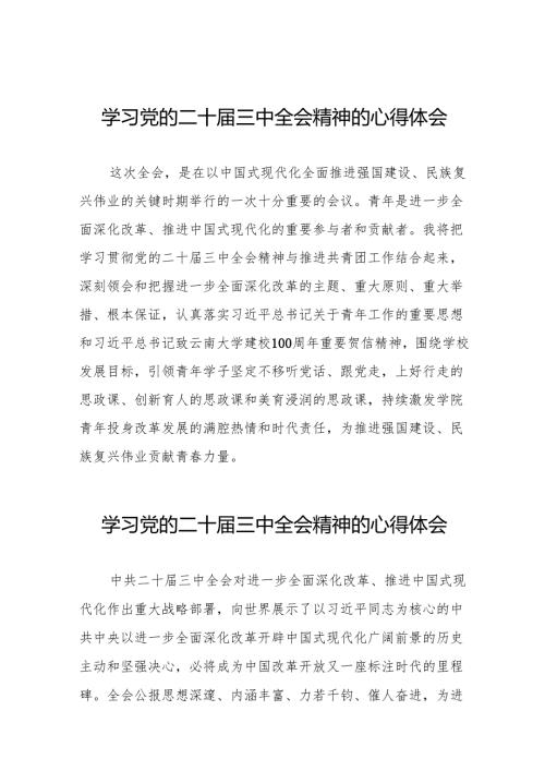 2024年学习党的二十三中全会精神的心得体会样本36篇.docx