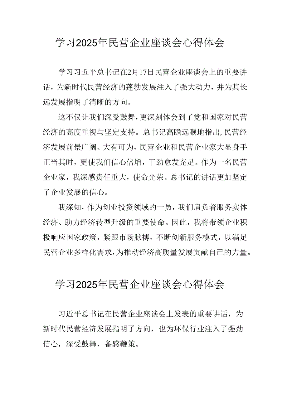 2025年私营企业学习民营企业座谈会个人心得体会(2).docx_第1页