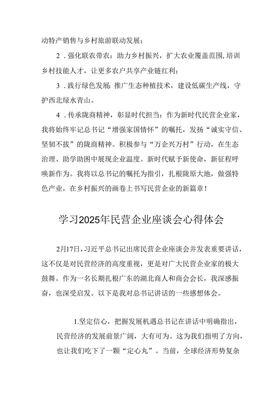 2025年私营企业学习民营企业座谈会个人心得体会 合计7份.docx_第2页