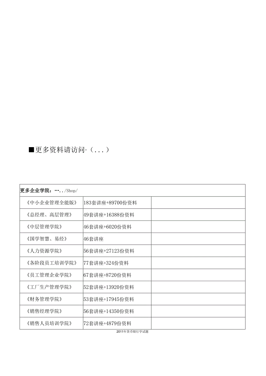 货币银行学基础知识复习试题(1).docx_第1页